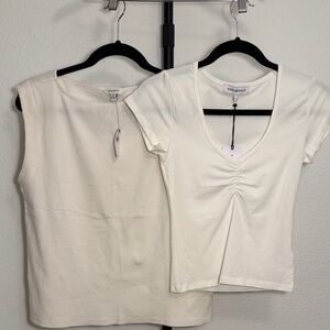 NWT BUNDLE Sz Small WeWoreWhat Ruched T + Banana Republic Sleeveless